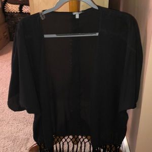 Sheer Black Kimono/Cover Up